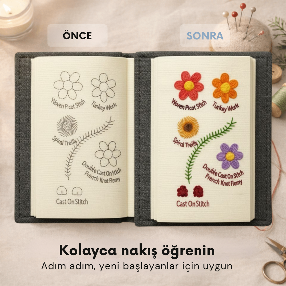 60+ Model Nakış Eğitim Seti